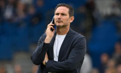 Frank Lampard on the touchline managing Coventry City during a Championship match