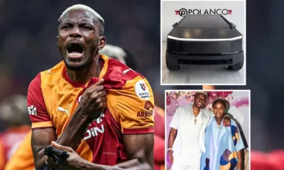 Victor Osimhen with a customized Tesla Cybertruck gifted to his sister