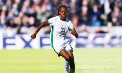 Jennifer Echegini playing for Nigeria’s Super Falcons