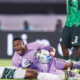 Stanley Nwabali in action for the Super Eagles during AFCON