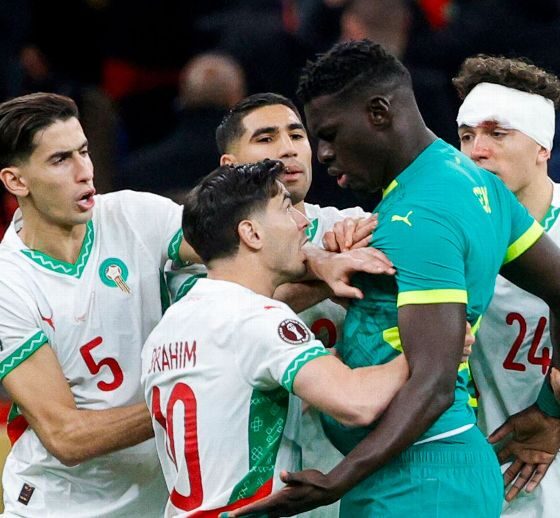 Senegal national team celebrating with fans amid AFCON controversy over Morocco decision