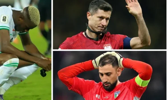 Victor Osimhen looking disappointed after Nigeria failed to qualify for the 2026 World Cup