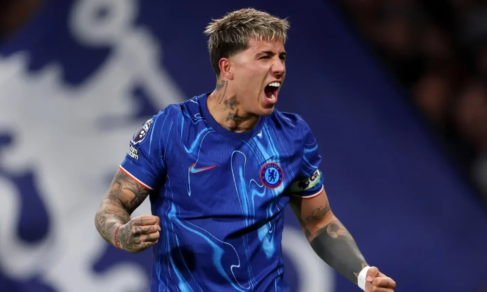 Enzo Fernandez and Chelsea teammates during tense moment amid suspension controversy