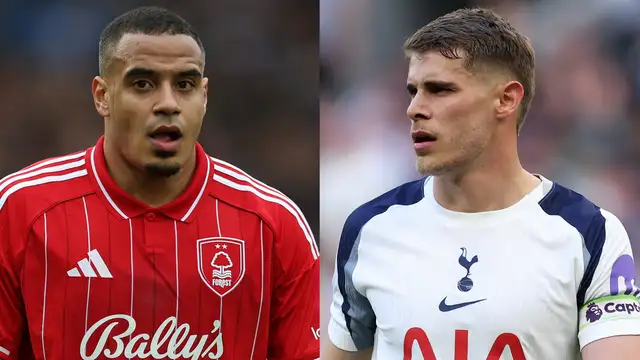 Murillo and Micky van de Ven during Premier League matches as Liverpool consider summer transfer moves for defensive reinforcements.