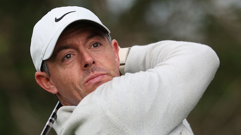 Rory McIlroy during the opening round of the Truist Championship at Quail Hollow.