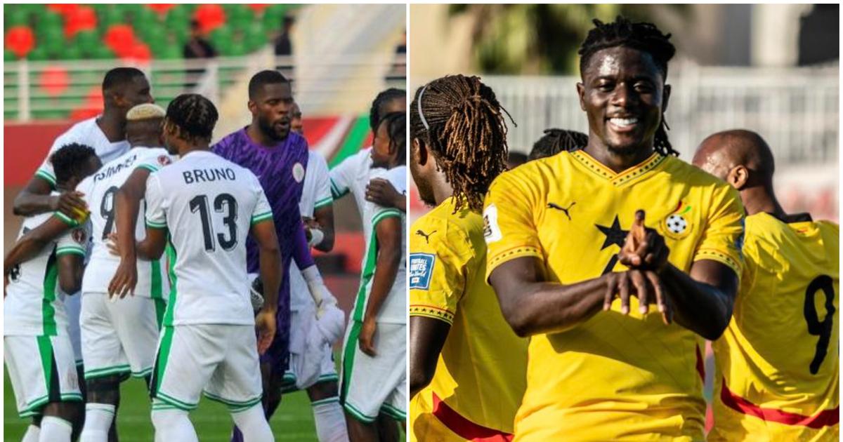 Super Eagles players celebrating Nigeria becoming Africa’s top football talent exporter with players across global leagues.