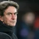 Thomas Frank and Sunderland manager Regis Le Bris amid speculation over the Black Cats managerial position.