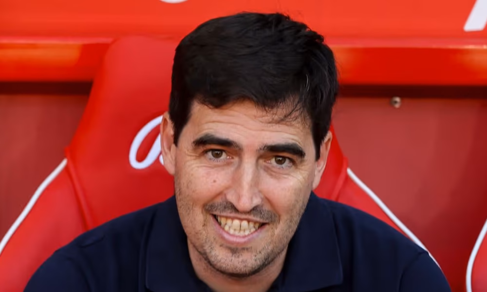 Andoni Iraola applauding supporters amid reports linking him with the Liverpool managerial job.