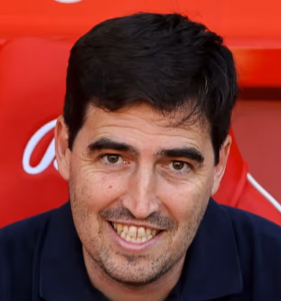 Andoni Iraola applauding supporters amid reports linking him with the Liverpool managerial job.