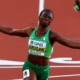 Tobi Amusan competing in the women's 100m hurdles after holding the world record for nearly four years