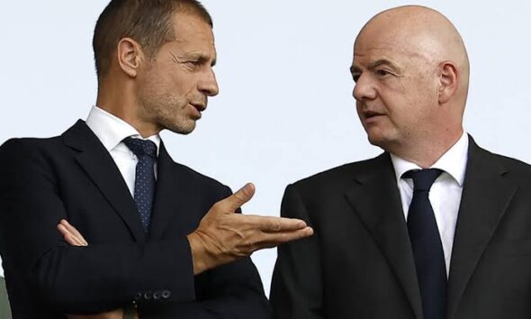 UEFA president Aleksander Ceferin has warned Gianni Infantino could face a leadership challenge at FIFA.