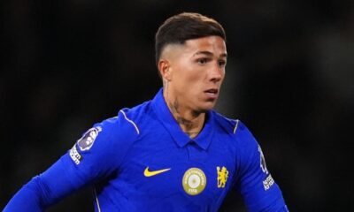 Enzo Fernandez during a Chelsea match amid reports of a potential Manchester City transfer
