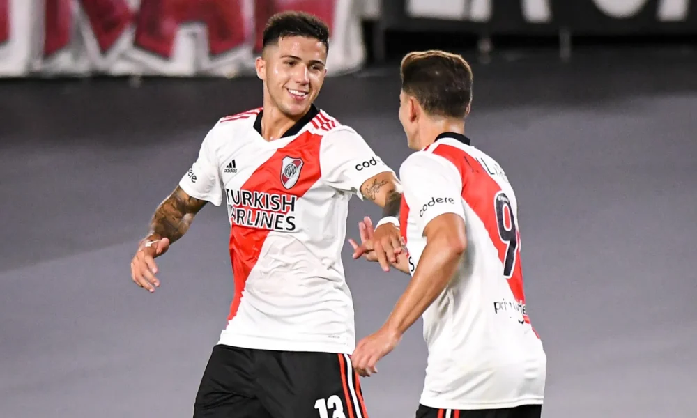 Enzo Fernandez during his time at River Plate before his move to European football