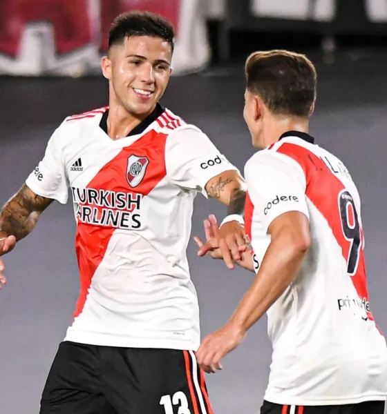 Enzo Fernandez during his time at River Plate before his move to European football