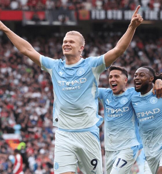 Erling Haaland scores Manchester City’s derby winner against Manchester United