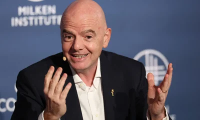 Gianni Infantino attends the Arabian Gulf Cup in Jeddah, Saudi Arabia