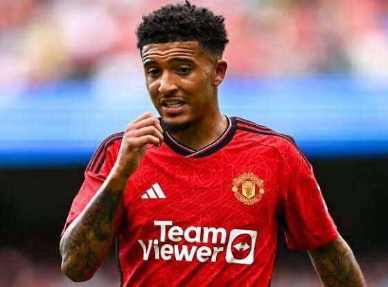 Jadon Sancho during his time at Manchester United