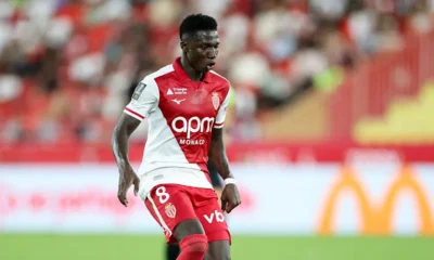 Lamine Camara during his time at Monaco amid Chelsea transfer interest