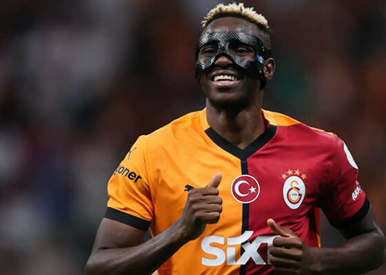 Victor Osimhen celebrating after scoring for Galatasaray during the 2026 season